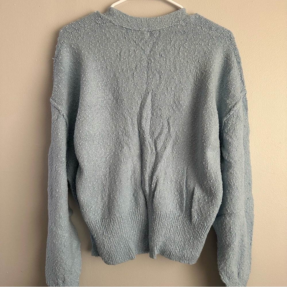 Free People Found My Friend Cardi Aqua Haze size small S oversized cardigan - Picture 3 of 7